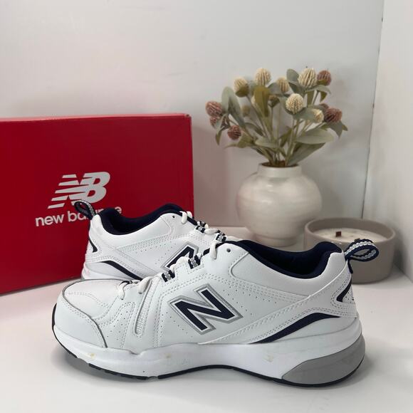 New Balance MX608V5 Leather Training Sneakers White/Blue Men\'s 8 2E Athleisure main image 5